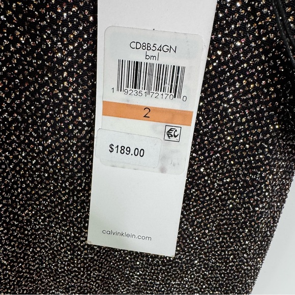 NWT Calvin Klein Womens Shimmer Cut Out Evening Dress Size 2 - Picture 11 of 14